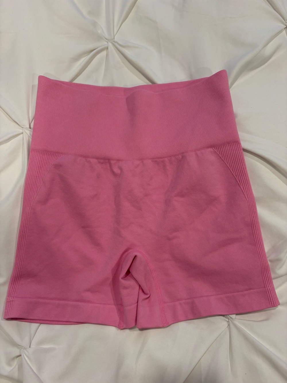 Women’s Pink Gym Shorts with Butt Scrunch Size Small